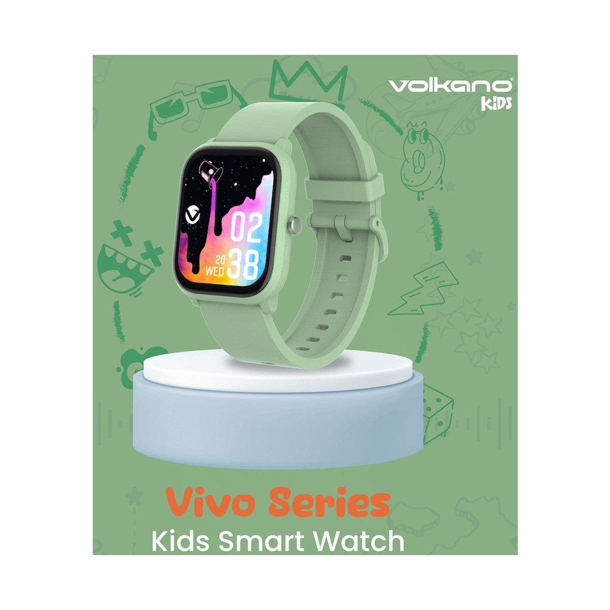 Volkano Vivo Series Kids Smart Watch - Sage Green