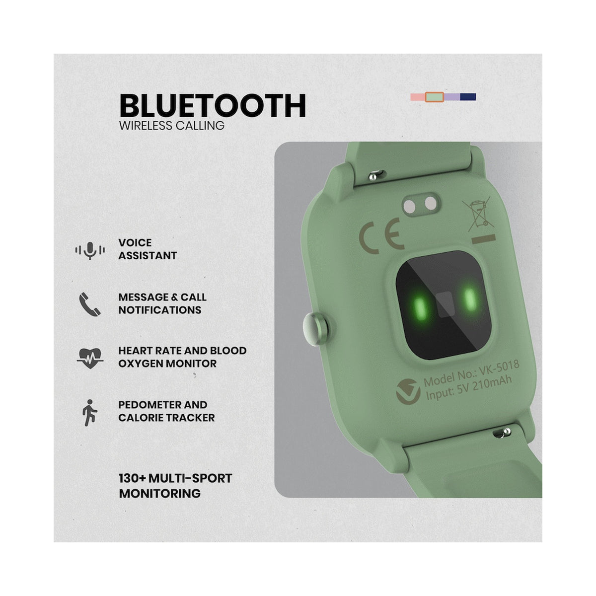 Volkano Vivo Series Kids Smart Watch - Sage Green
