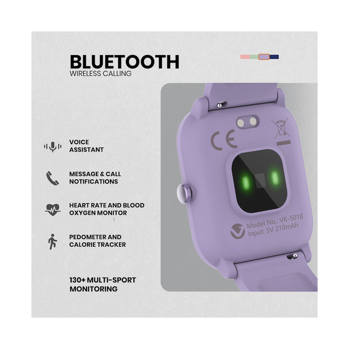 Volkano Vivo Series Kids Smart Watch - Lilac Purple