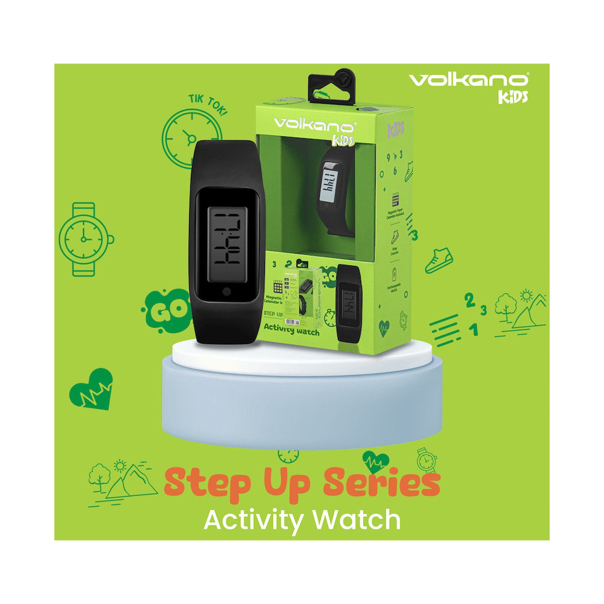 Volkano Step Up Series Activity Watch - Black