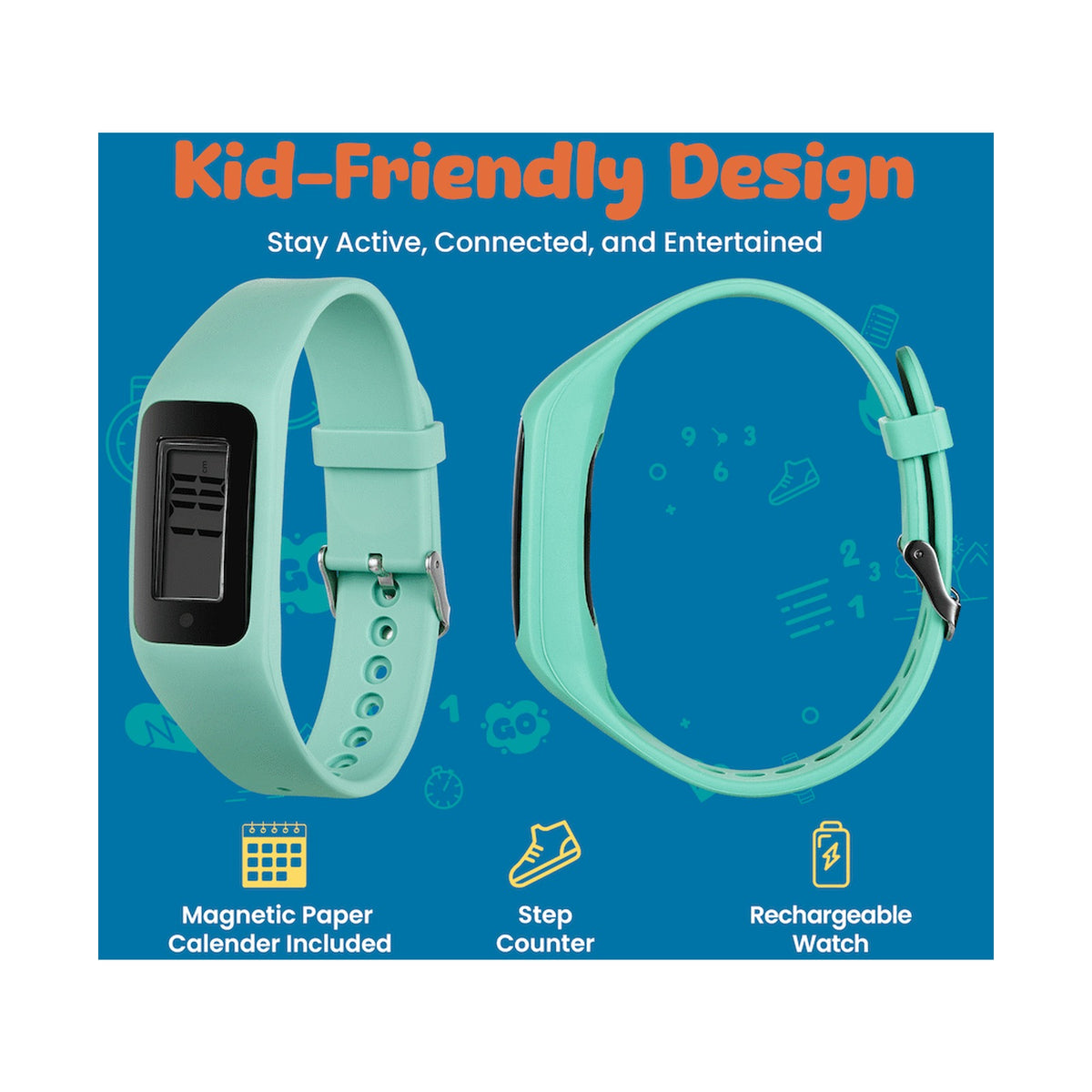 Volkano Step Up Series Activity Watch - Teal