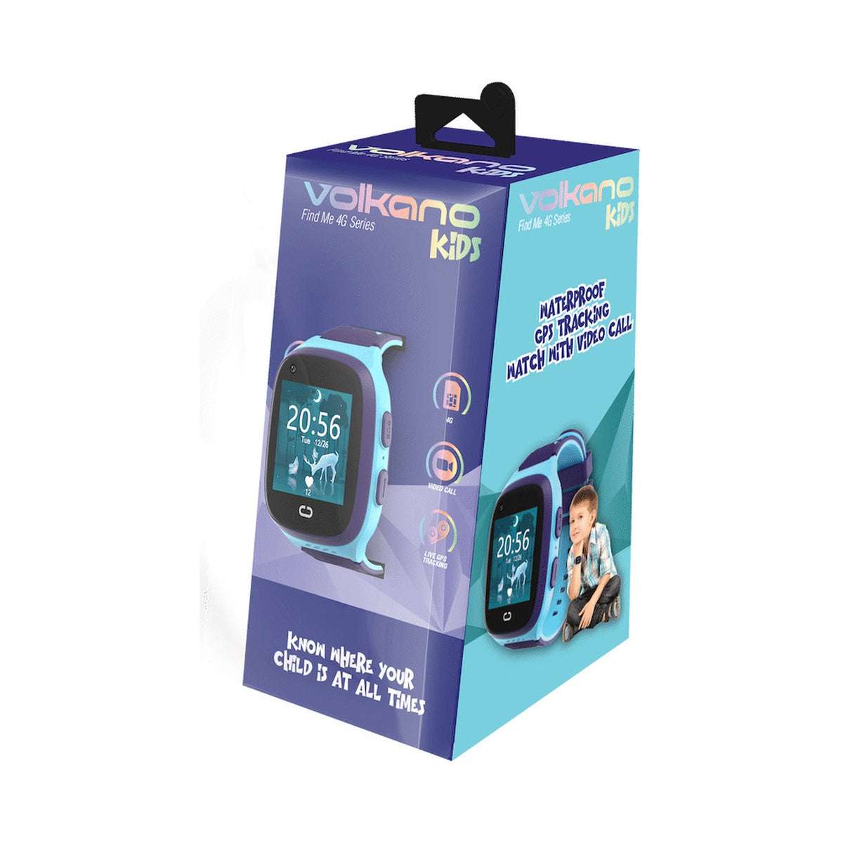 Volkano Find Me 4G Series GPS Tracking Watch with Camera - Blue