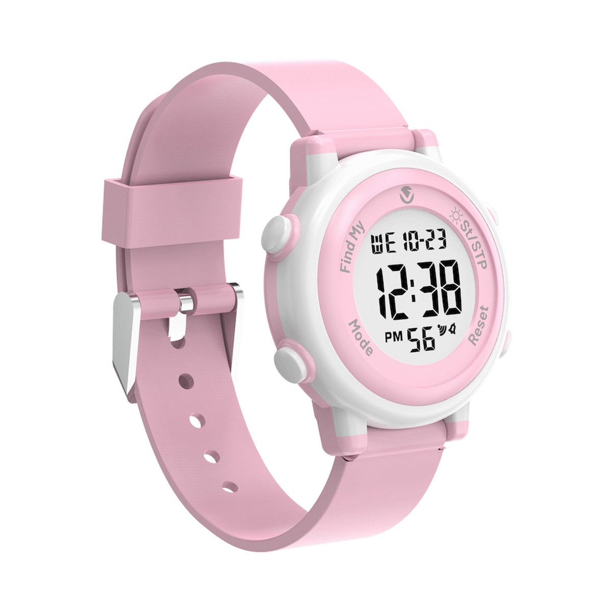 Volkano Kids Digital Watch with Apple Find My - 3ATM Waterproof (Anti-Lost) - Pink