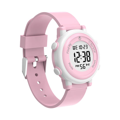 Volkano Kids Digital Watch with Apple Find My - 3ATM Waterproof (Anti-Lost) - Pink