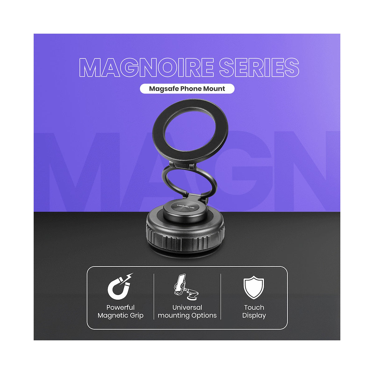 Volkano Magnoire Series Magsafe Phone Mount - Black