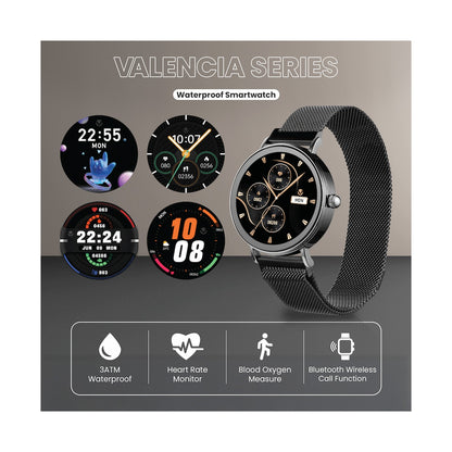 Volkano Valencia Series Ladies Smart Watch - Black