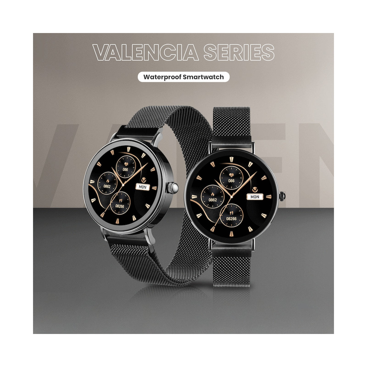 Volkano Valencia Series Ladies Smart Watch - Black