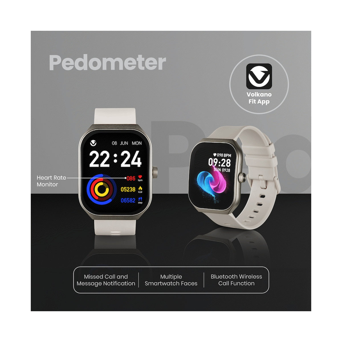 Volkano Spirit Series Smart Watch - Starlight Silver