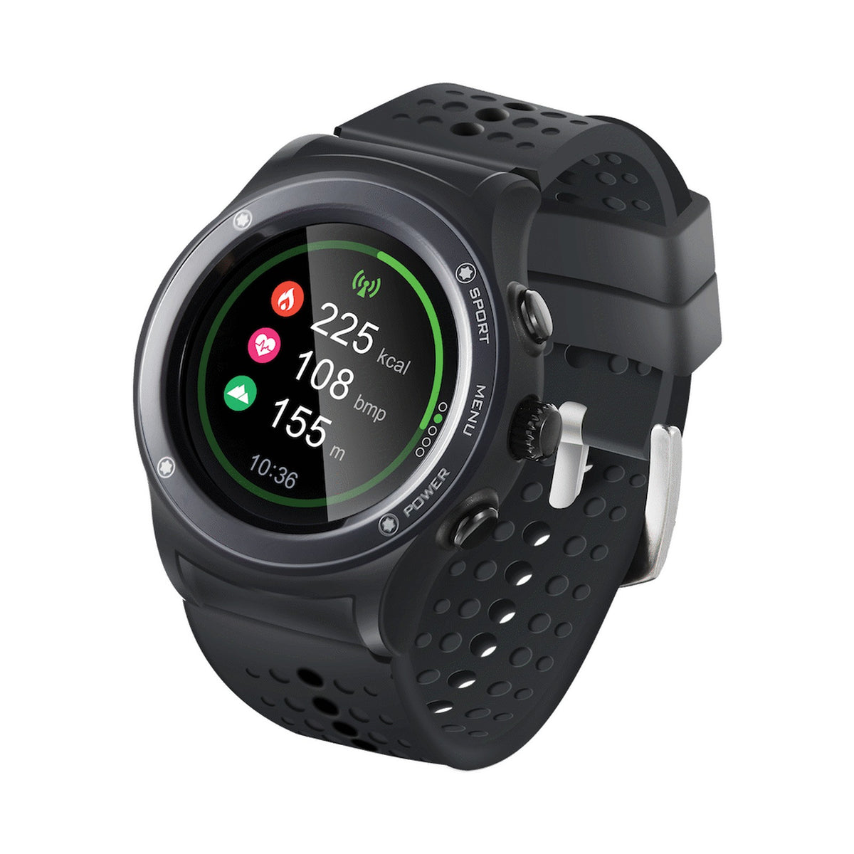 Volkano Active Tech Alpha Plus Series Multisport GPS Round Shape Smart Watch - IP68, Extra Strap