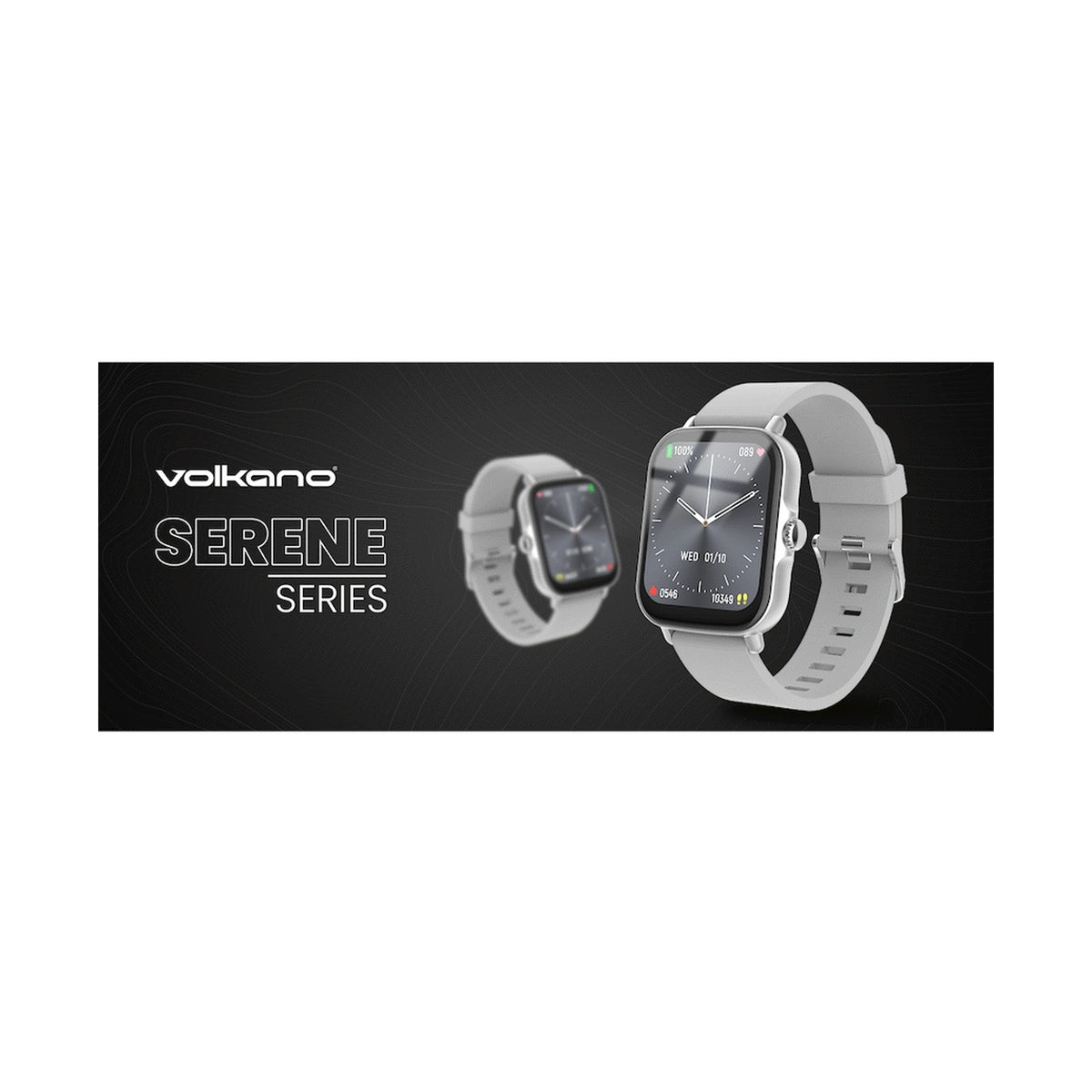 Volkano Active Tech Serene series Watch with heart rate monitor - Silver