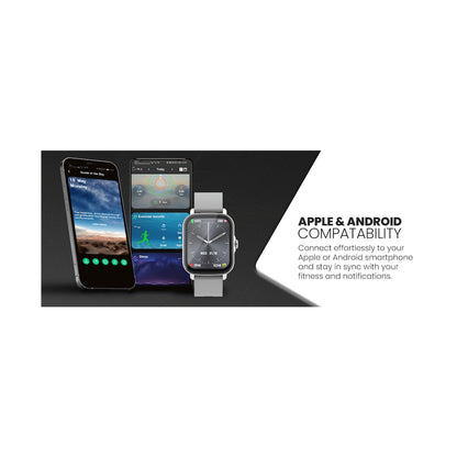 Volkano Active Tech Serene series Watch with heart rate monitor - Silver