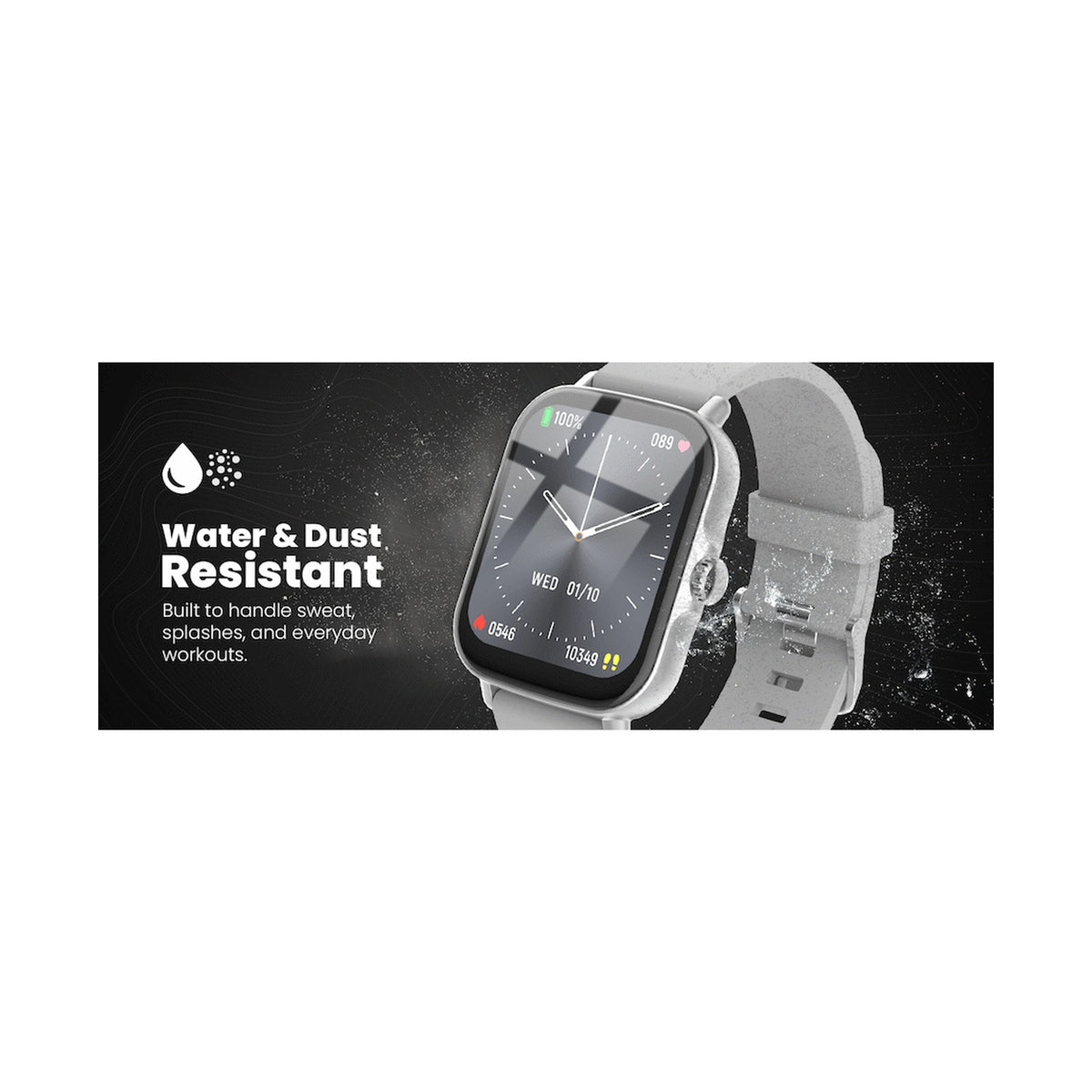Volkano Active Tech Serene series Watch with heart rate monitor - Silver