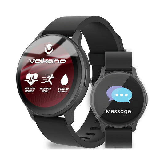 Volkano Active Tech Trend series Watch with heart rate monitor - Black