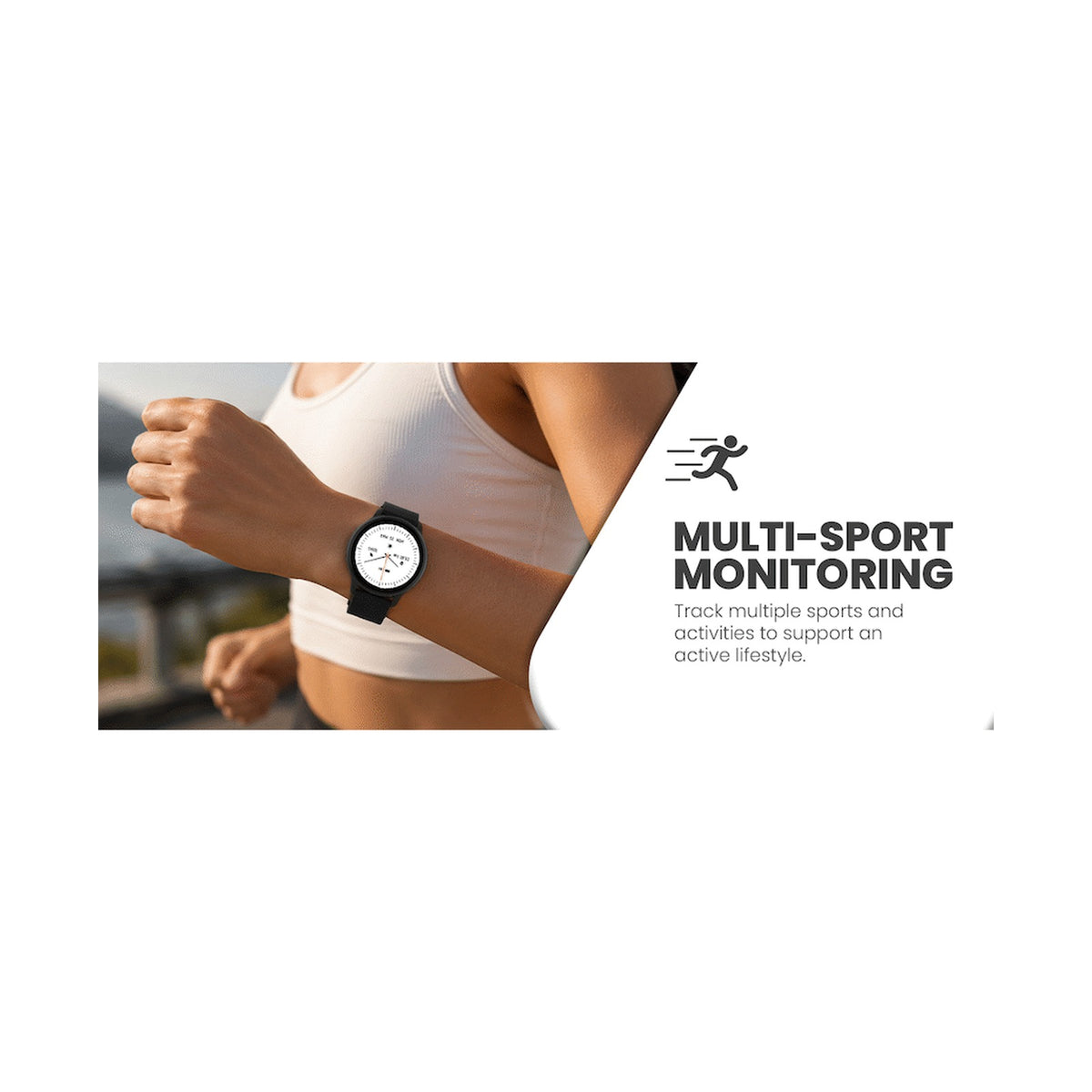 Volkano Active Tech Trend series Watch with heart rate monitor - Black