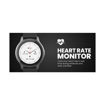 Volkano Active Tech Trend series Watch with heart rate monitor - Black