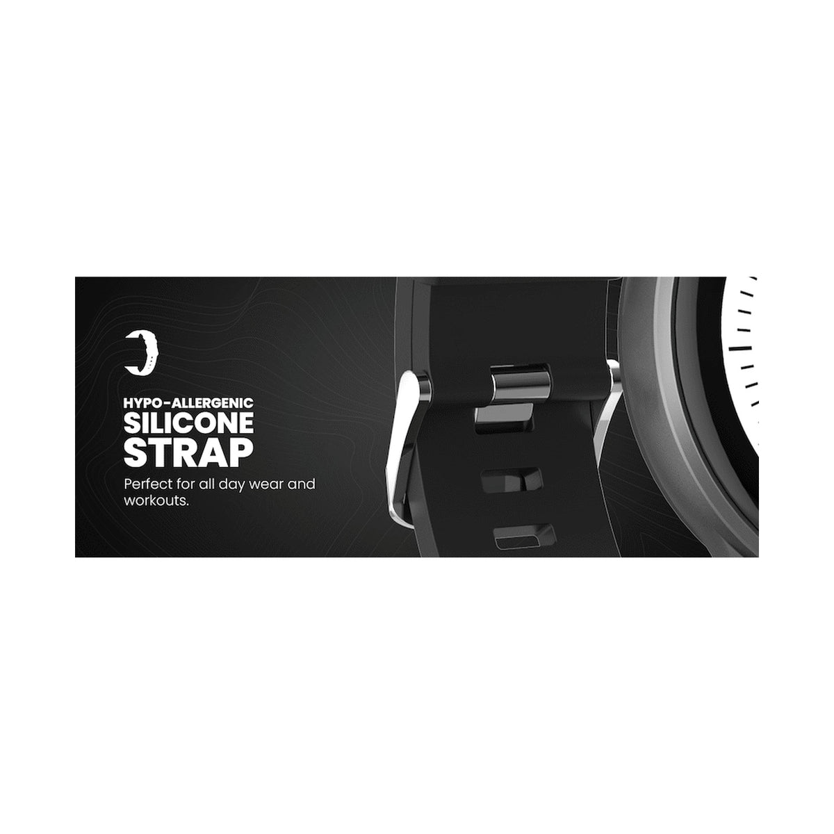 Volkano Active Tech Trend series Watch with heart rate monitor - Black