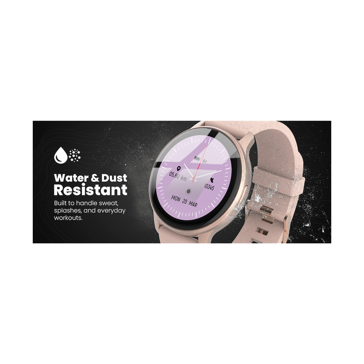 Volkano Active Tech Trend series Watch with heart rate monitor - Gold