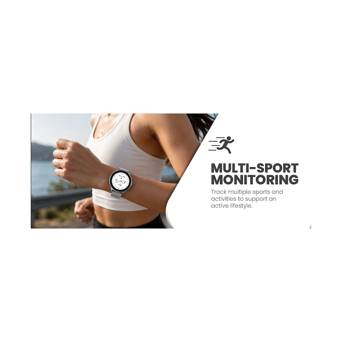 Volkano Active Tech Trend series Watch with heart rate monitor - Silver