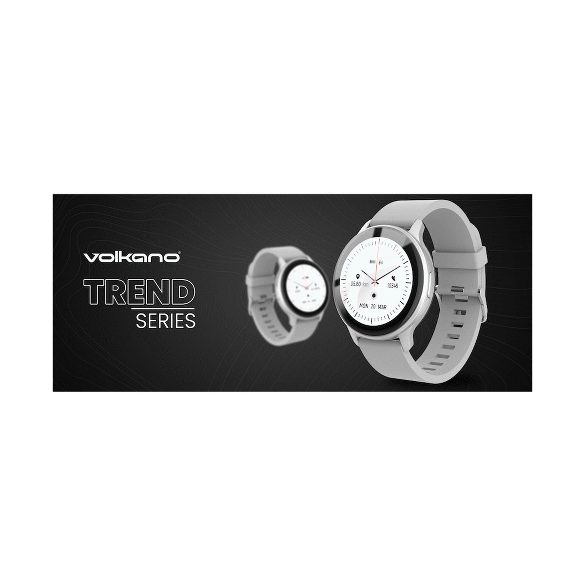 Volkano Active Tech Trend series Watch with heart rate monitor - Silver