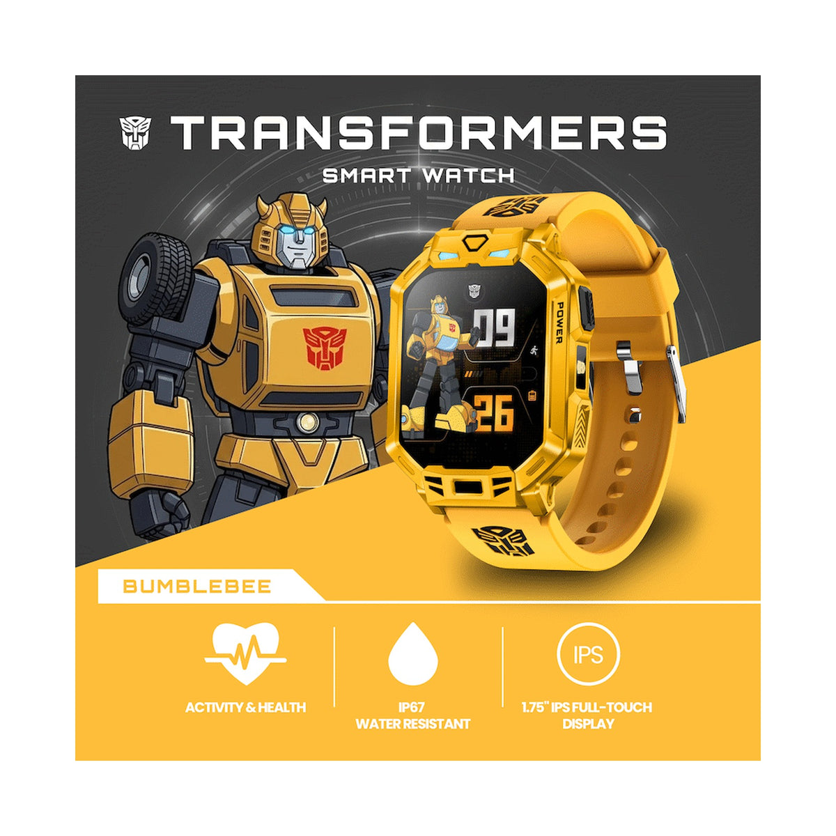 Transformers Series Kids Watches - Bumble Bee