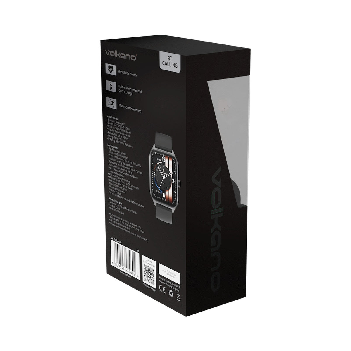 Volkano Life Series Smart Watches - Black