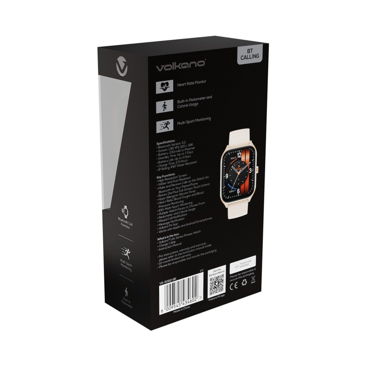 Volkano Life Series Smart Watches - Gold