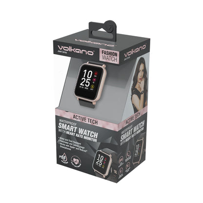 Volkano Jewel Series Women's One Touch Smart Watch - Black