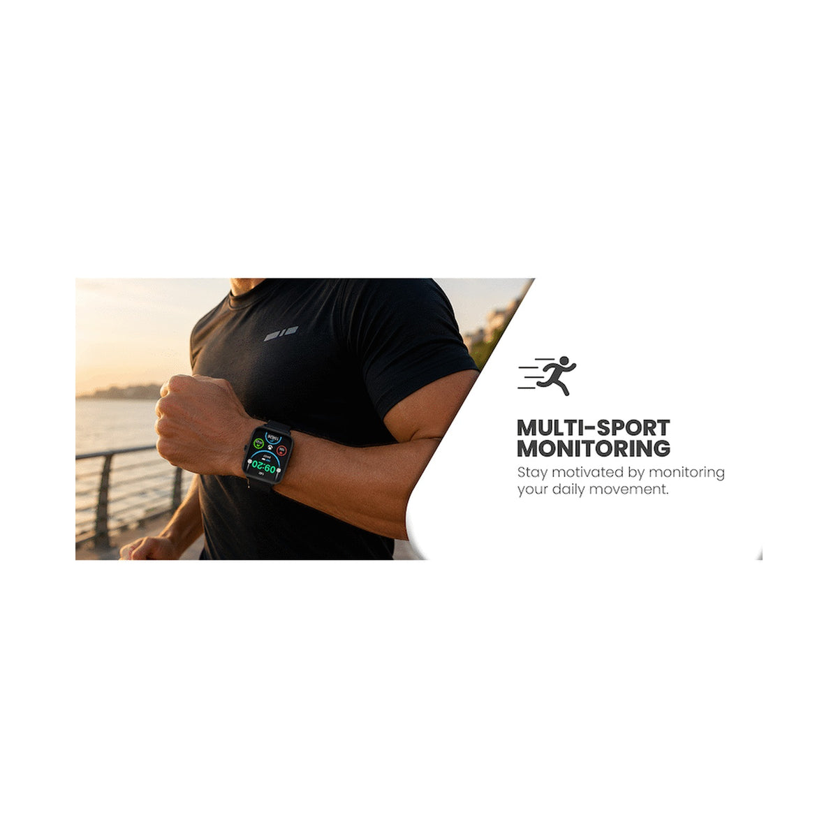 Volkano Chroma Series Smartwatch with Black Strap