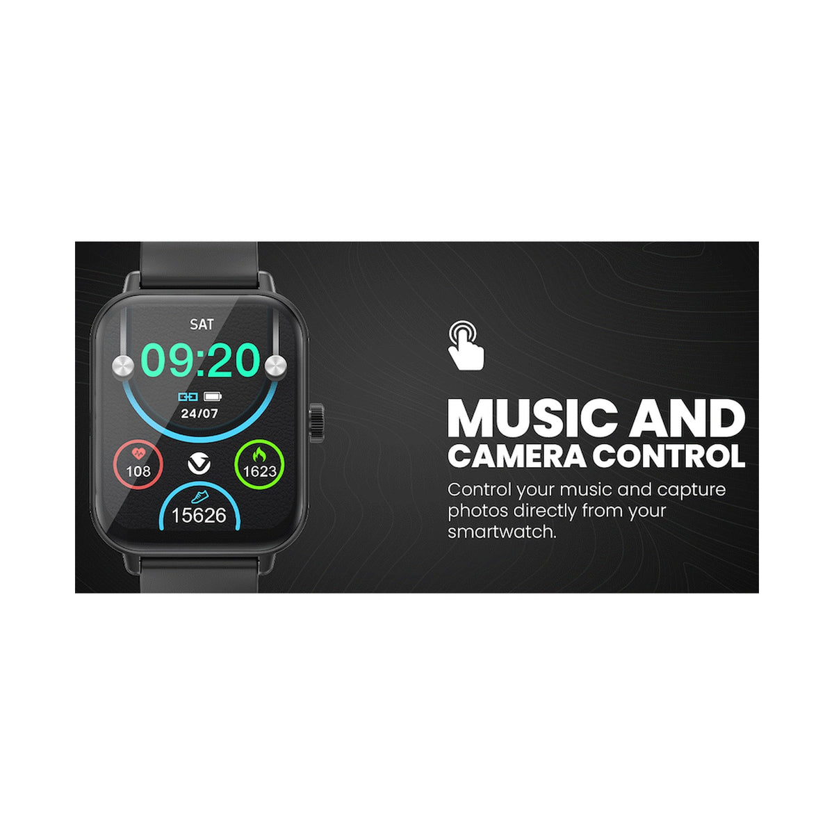 Volkano Chroma Series Smartwatch with Black Strap