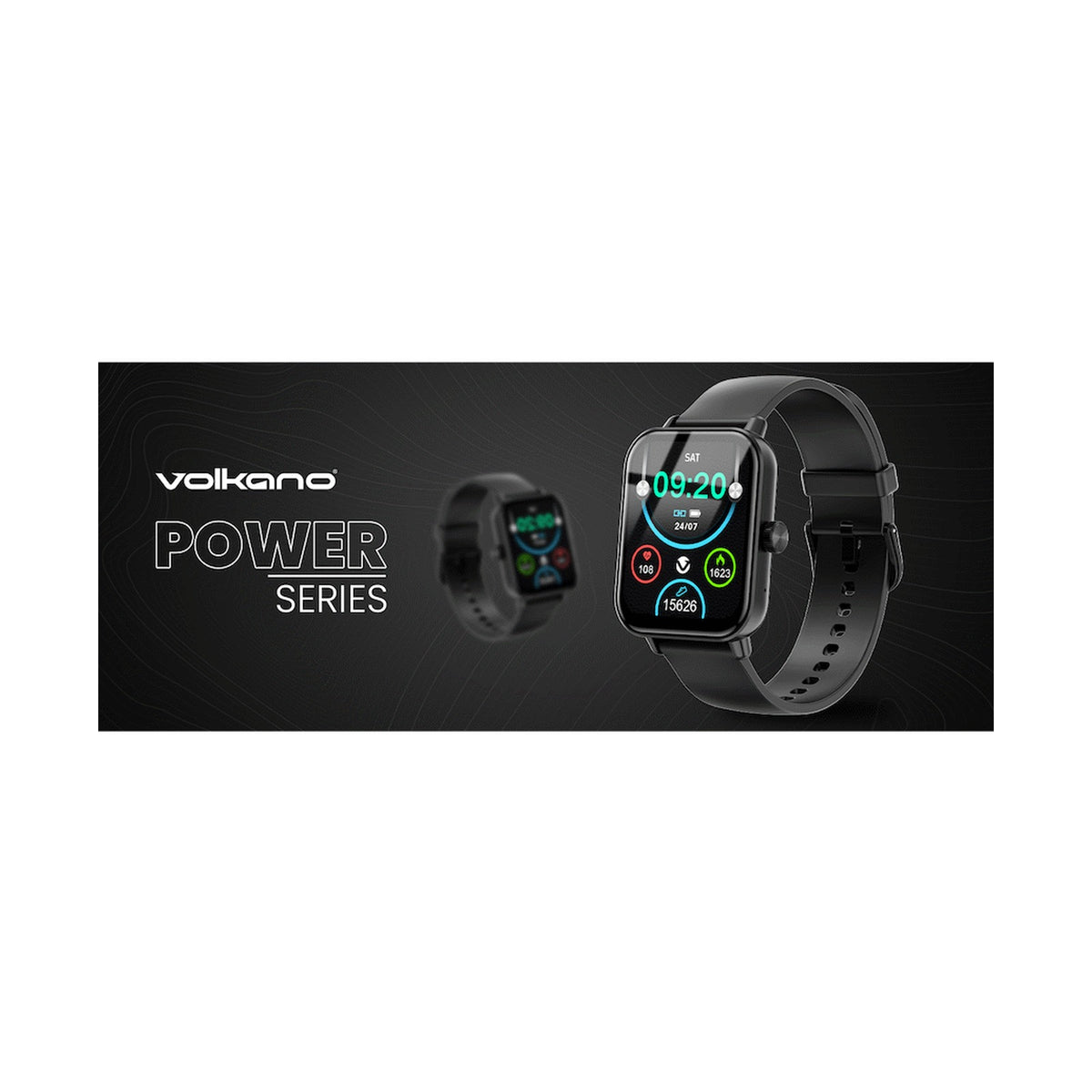 Volkano Chroma Series Smartwatch with Black Strap