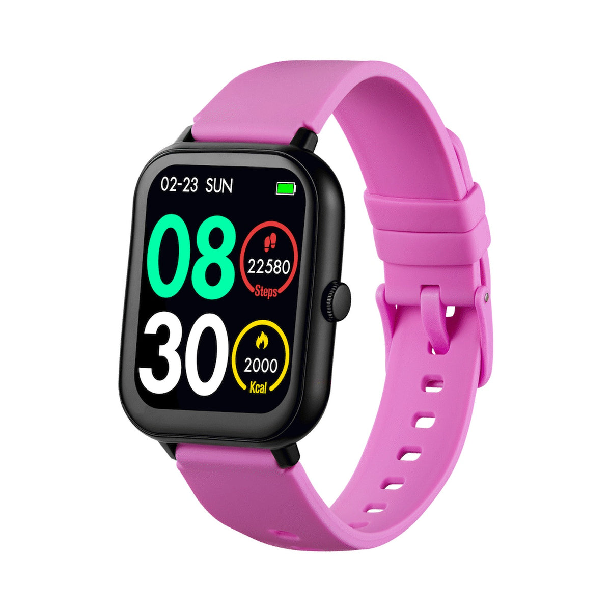 Volkano Chroma Series Smartwatch with Flamingo Pink Strap