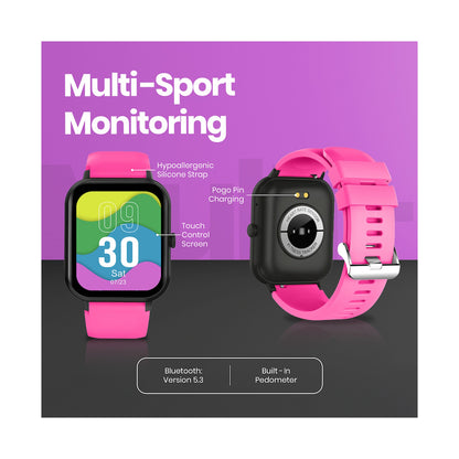 Volkano Chroma Series Smartwatch with Pink Strap