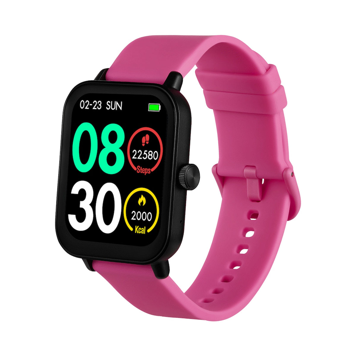 Volkano Chroma Series Smartwatch with Pink Strap