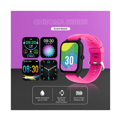 Volkano Chroma Series Smartwatch with Pink Strap