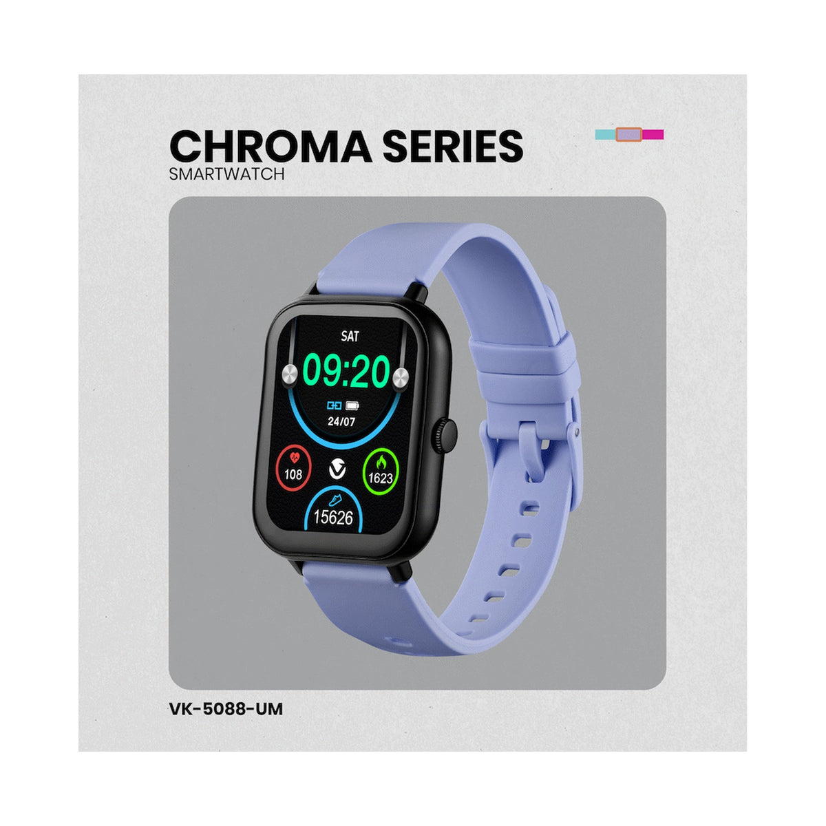 Volkano Chroma Series Smartwatch with Ultramarine Strap