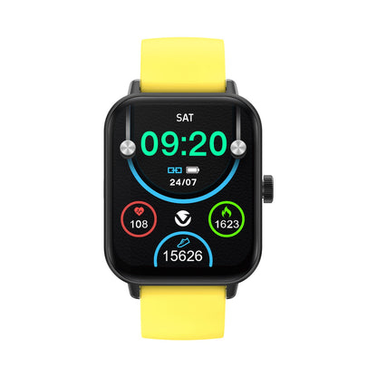 Volkano Chroma Series Smartwatch with Yellow Strap