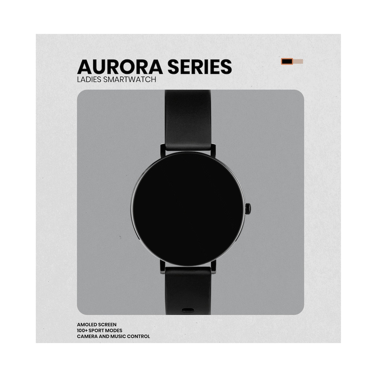 Volkano Aurora Series Ladies Smart Watch - Black