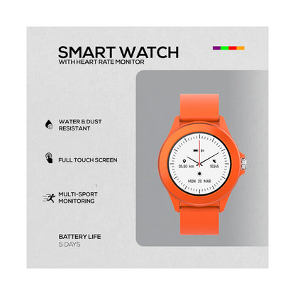 Volkano Splash Series Round Smartwatch - Orange