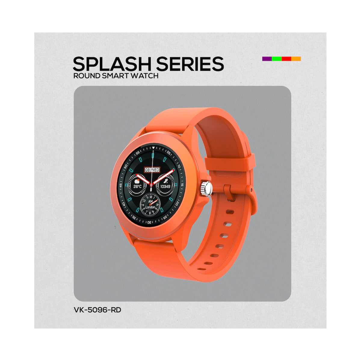 Volkano Splash Series Round Smartwatch - Orange
