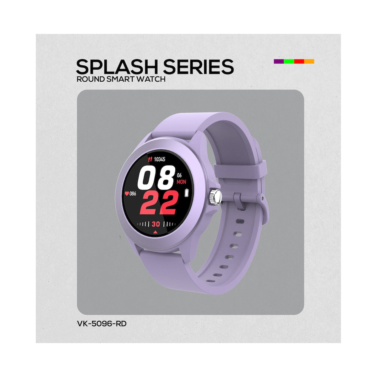 Volkano Splash Series Round Smartwatch - Purple