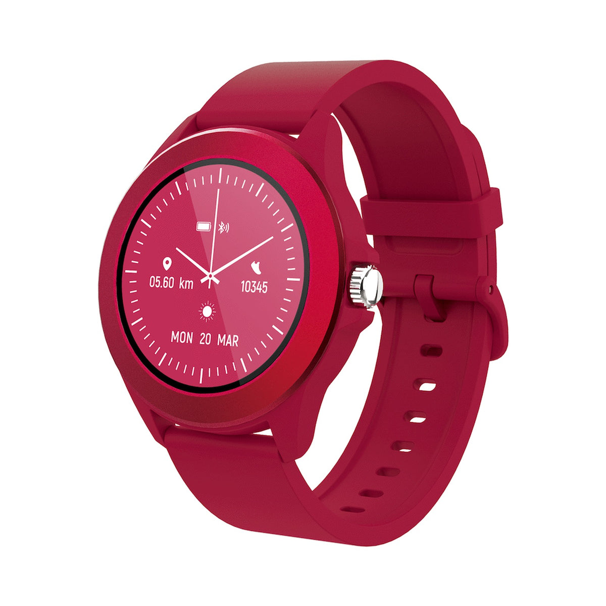 Volkano Splash Series Round Smartwatch - Red