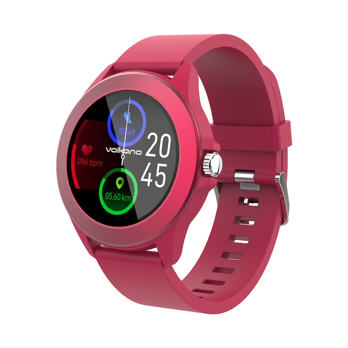 Volkano Splash Series Round Smartwatch - Red
