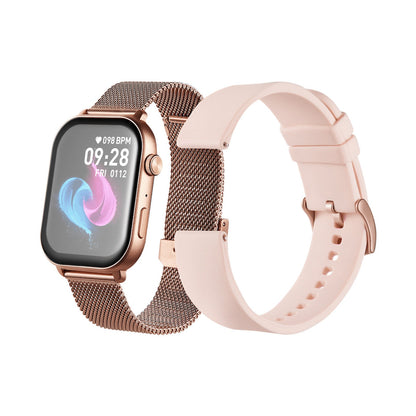 Volkano Trinity Series Smartwatch with Metal Mesh Strap - Gold