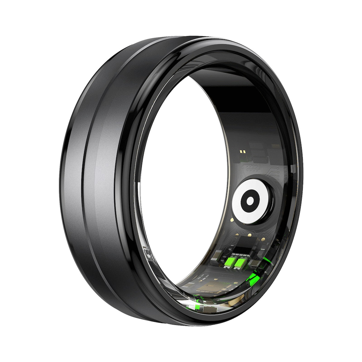 Volkano Ring Series Smart Ring with Charge Case - Black 18.1mm