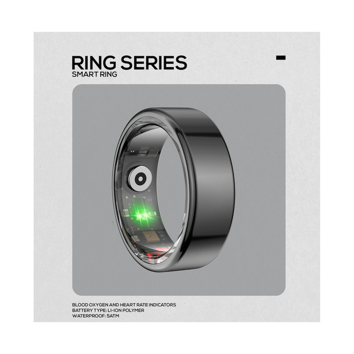 Volkano Ring Series Smart Ring - Black 20.6mm