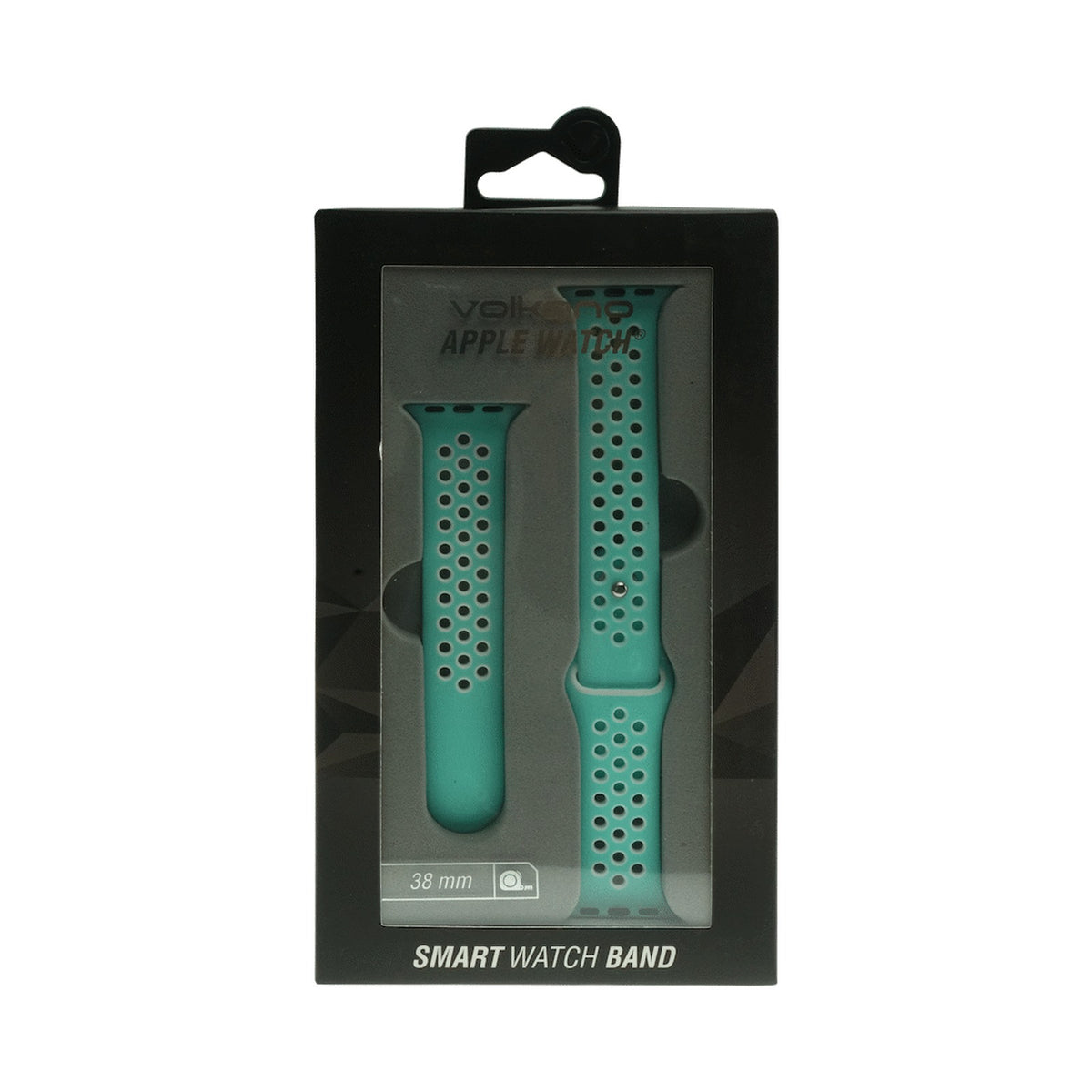 Volkano Smart Watch Band - Sport Silicone - iWatch 38mm - Light Blue and White (S/L)