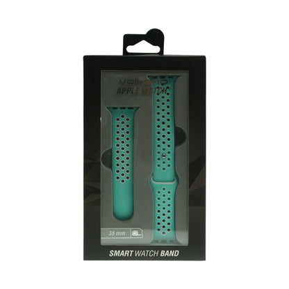 Volkano Smart Watch Band - Sport Silicone - iWatch 38mm - Light Blue and White (S/L)