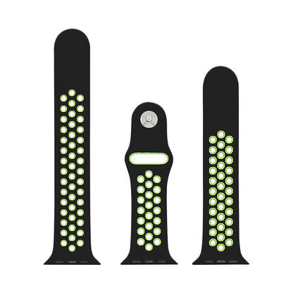 Volkano Smart Watch Band - Sport Silicone - iWatch 42mm - Black and Green - S/L