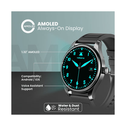 Volkano Eon Series Smartwatch - Black
