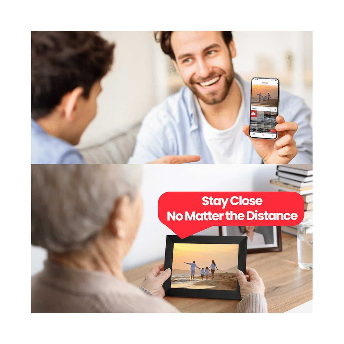 Volkano Scene Series 10.1" Smart Calendar And Digital Photo Frame with Built-In Frameo Software